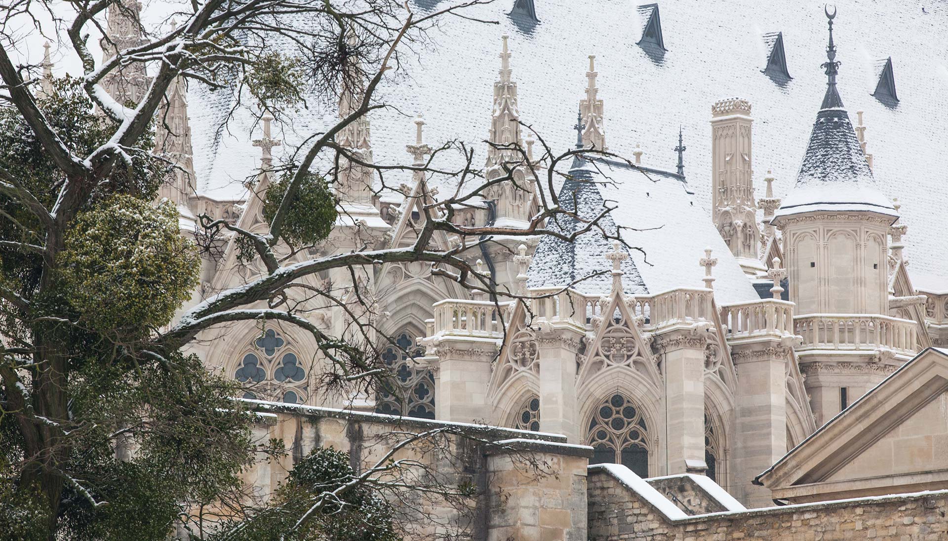 Vincennes sous la neige, Sainte Chapelle du Château de Vincennes