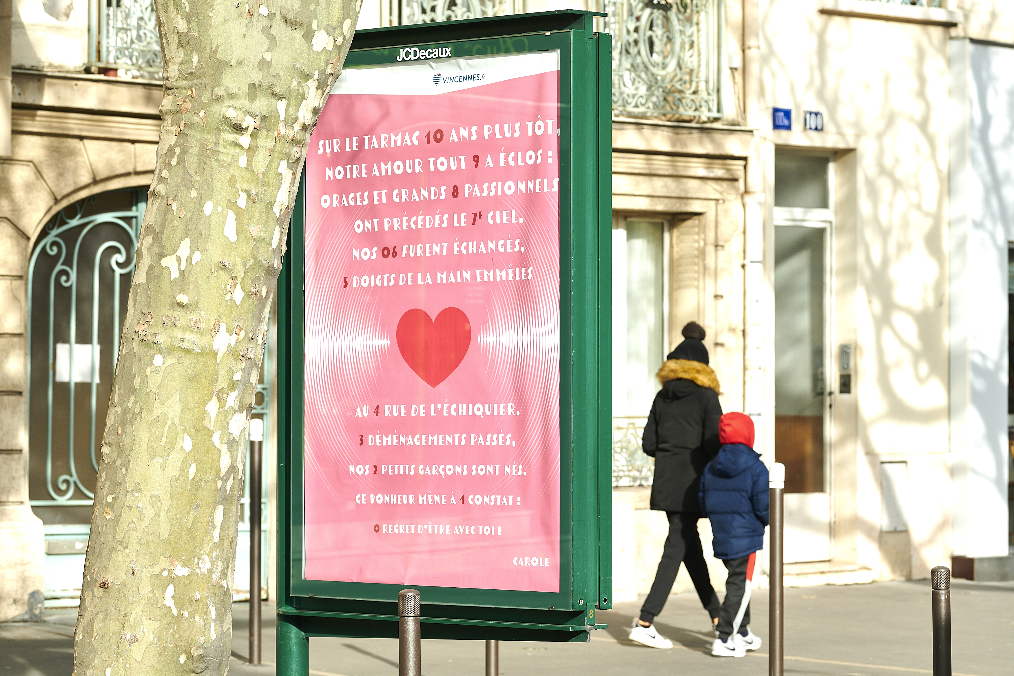 Une des affiches de l'opération saint-valentin