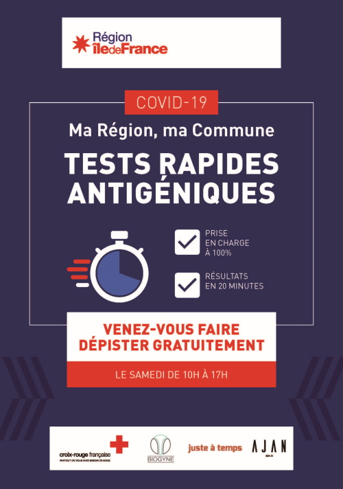 Tests antigéniques Région Ile-de-France