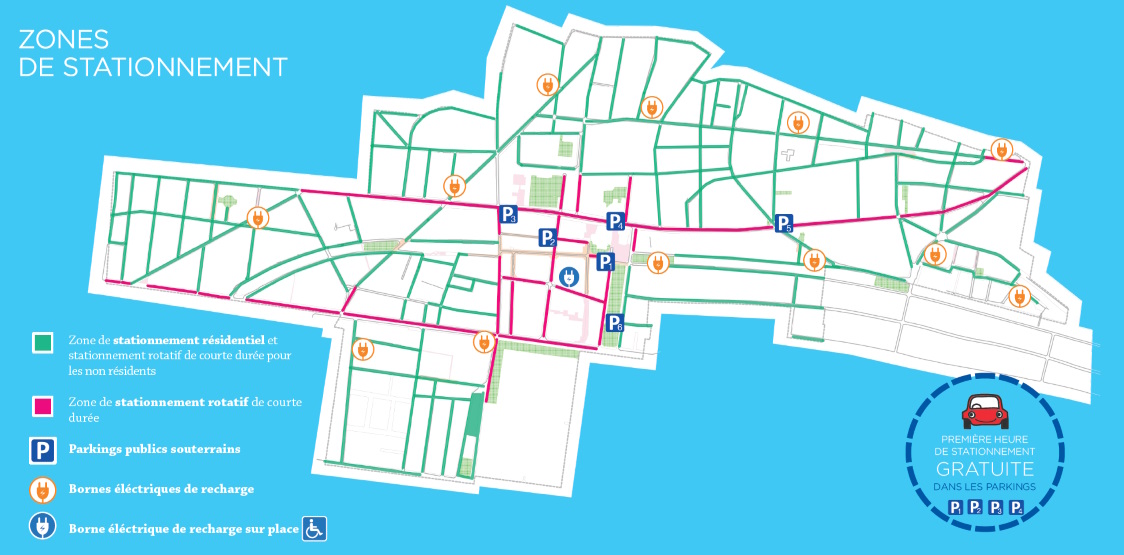 Plan des zones de stationnement 2021
