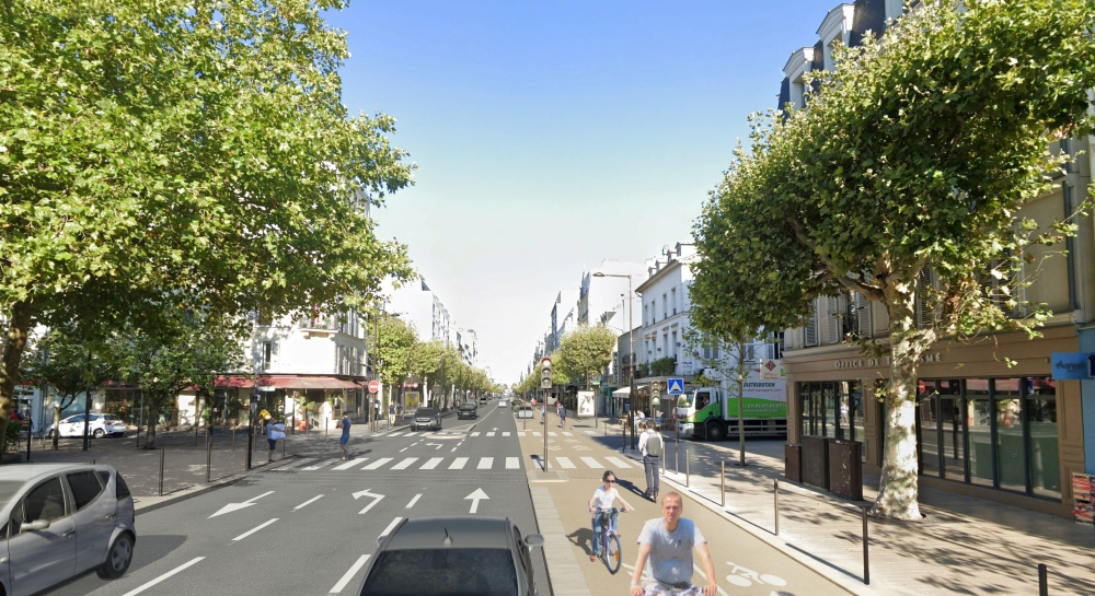 Avenue de Paris - projet au niveau de la rue de Montreuil