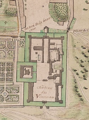 Carte générale du parc de Vincennes, de ses dépendances et des lieux circonvoisins, 1696, Archives nationales, N II Seine.199
