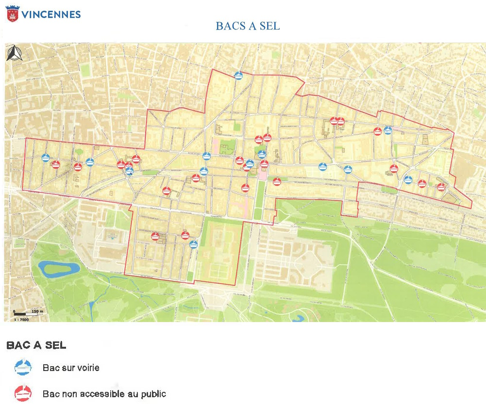 Plan des bacs à sel