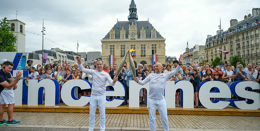 Le passage de la flamme olympique