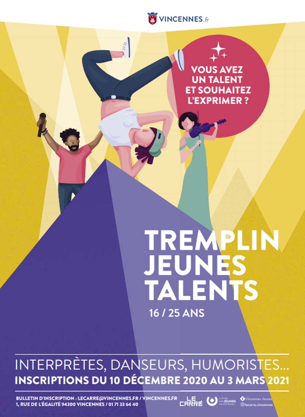 Tremplin jeunes talents - affiche 2021
