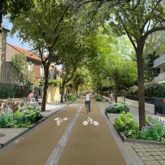 esquisse - vélorue rue de la Jarry