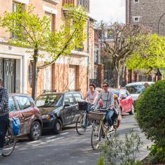 Cyclistes avenue de Vorges