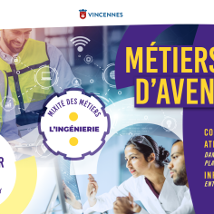 Visuel métier d'avenir avec photos de jeunes ingénieurs