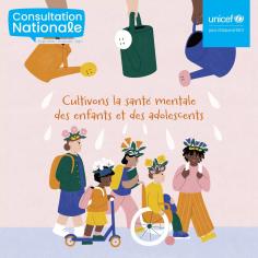 affiche officielle de l'Unicef sur la Consultation nationale