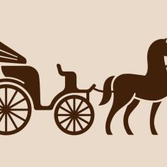 animation d'un carrosse avec un cheval