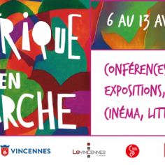 Affiche Afrique en marche avec plein de couleur