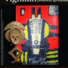 affiche officielle exposition on y voit une statue africaine