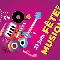 illustration d'un ensemble d'instruments de musique