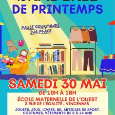 affiche officielle avec des illustrations de livres et de vêtements