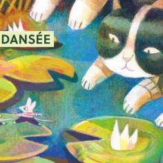 illustration de chats avec des petites souris