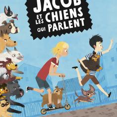 affiche officielle du fil ou ont voit deux personnages fuir des chiens qui parlent