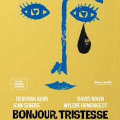 affiche officielle du film ou un voit un vissage dessinée de manière abstraite sur un fond jaund