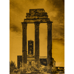 illustration d'un bâtiment ancien en noir