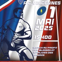 affiche - match de rugby du 1er mai
