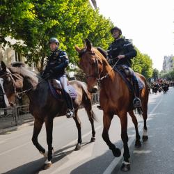 Cérémonie du 8 mai 2025 - le cortège ouvert par la Garde républicaine