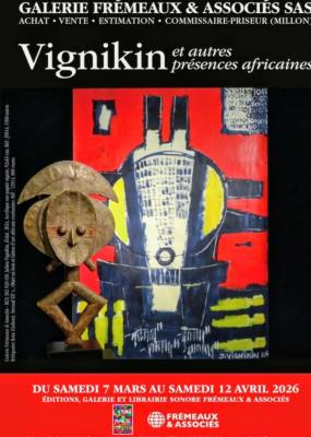 affiche officielle exposition on y voit une statue africaine