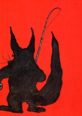 dessin animé d'un renard tenant la main d'un lapin