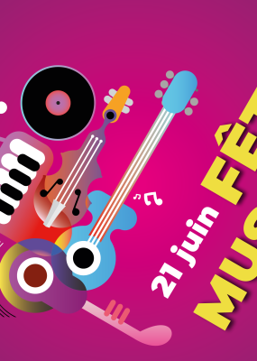 illustration d'un ensemble d'instruments de musique