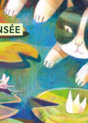 illustration de chats avec des petites souris