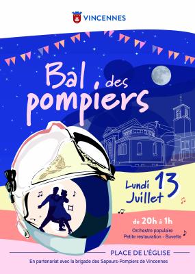 AFFICHE bal des pompiers