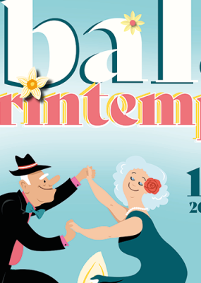 Une animation de deux seniors en train de danser