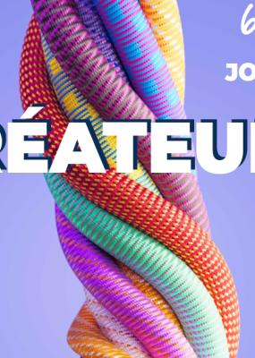 visuel (cordon multicolore de tapisserie) des 6es journées des créateurs