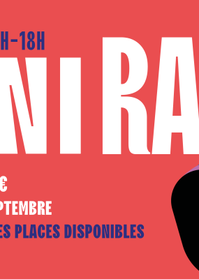 visuel de l'événement avec un fond rouge et mini raid écrit en gros