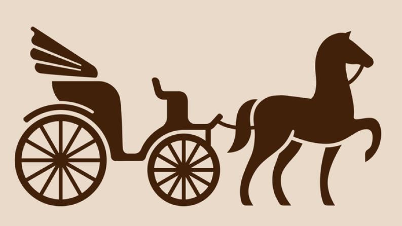 animation d'un carrosse avec un cheval