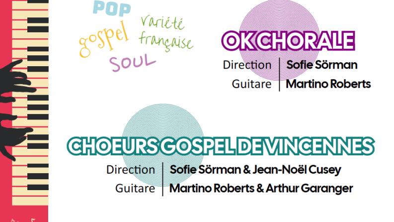 Affiche Chœurs Gospel de Vincennes et OK Chorale