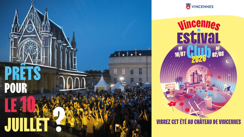 affiche du vec en jaune violet et bleu