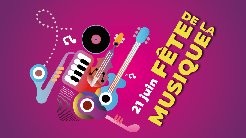 illustration d'un ensemble d'instruments de musique