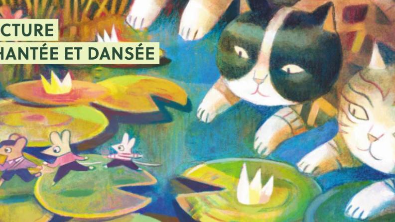 illustration de chats avec des petites souris