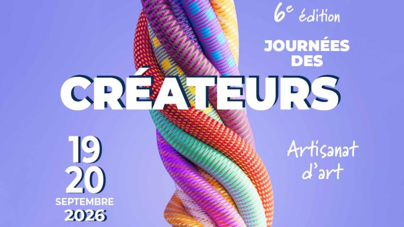 visuel (cordon multicolore de tapisserie) des 6es journées des créateurs