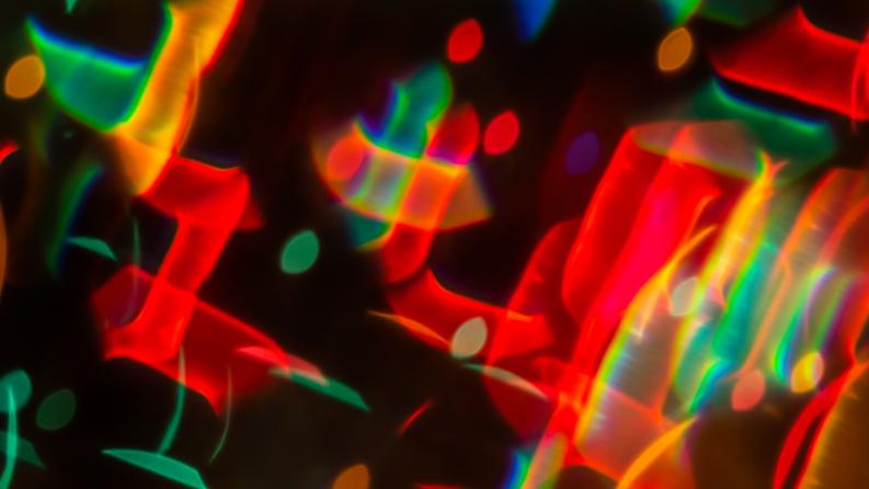 Multi couleur flou bokeh cristal lumière fond abstrait