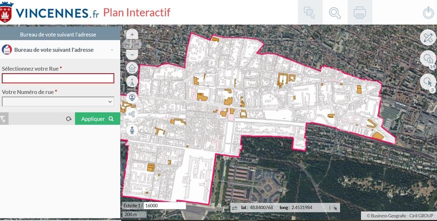 Plan intéractif
