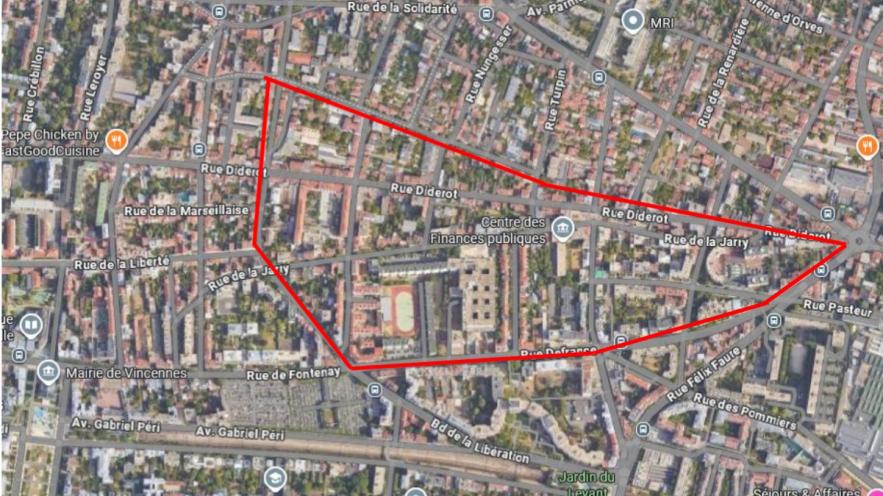 plan de la viole de vincennes en satellite