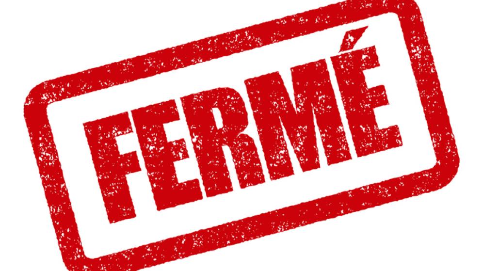 image avec un tampon "Fermé"