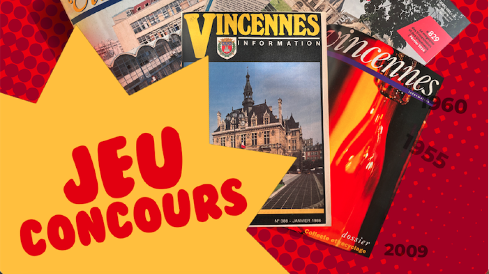Affiche rouge avec une étoile jaune ou on voit "jeu concours"