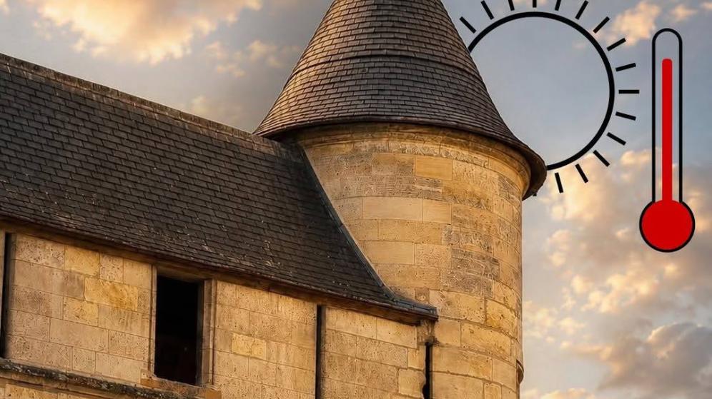 une photo du chateau de vincennes avec écrit canicule dessus