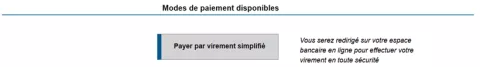 Modes de paiement disponibles