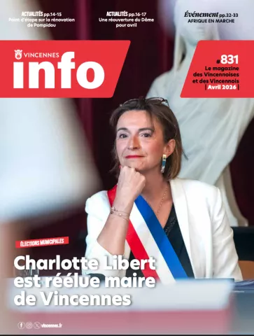 Couverture du Vi on y voit le maire Charlotte Libert portant une écharpe bleu blanc rouge